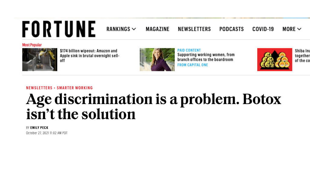 “Age discrimination is a problem. Botox isn’t the solution”